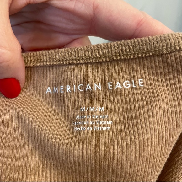 American Eagle Crop Top, Tan- size Medium - Picture 2 of 5